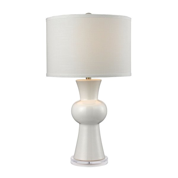 Elk Home White Ceramic 28'' High 1-Light Table Lamp - Gloss White D2618